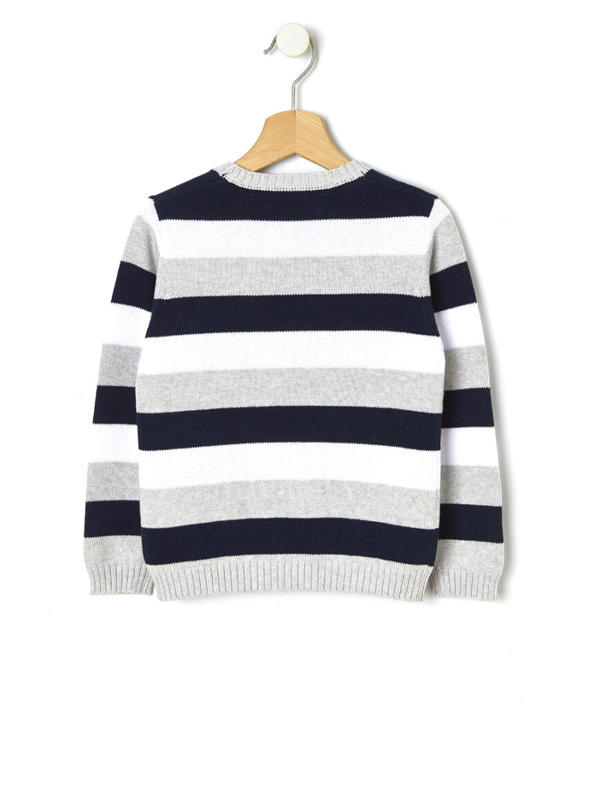 Suéter básico de tricô listrado - Prénatal