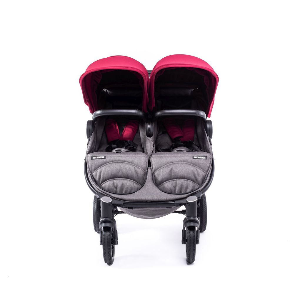 Silla gemelar easy twin 4 chasis preto con bordeaux pack cor - Baby Monsters