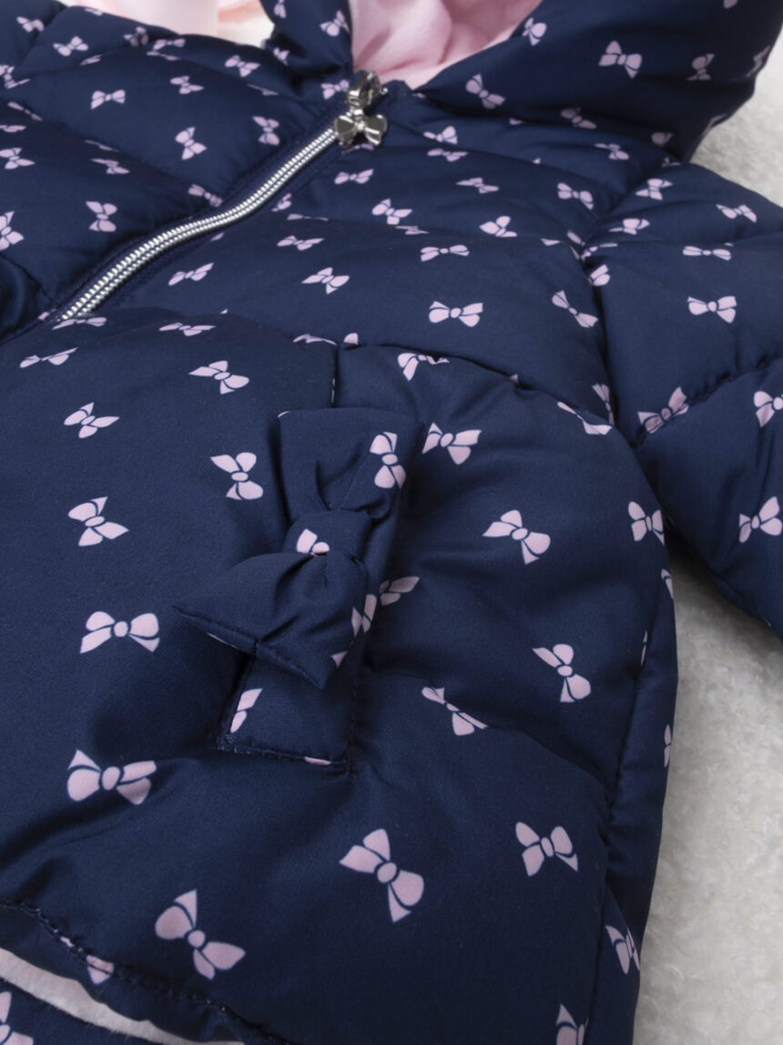 Casaco feminino azul e rosa - Prénatal