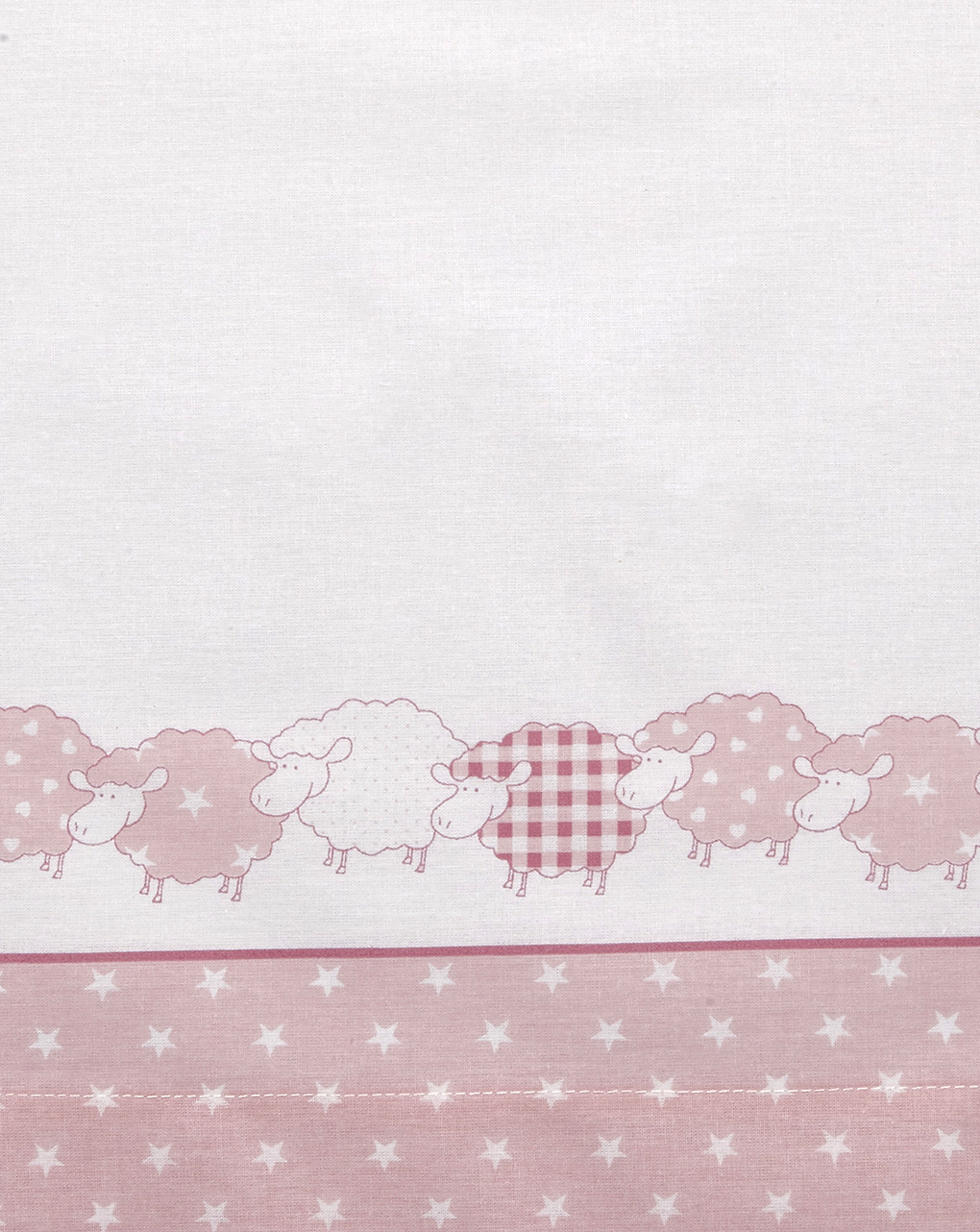 Completo para cama com ovelhas rosa e estrelas - Prénatal