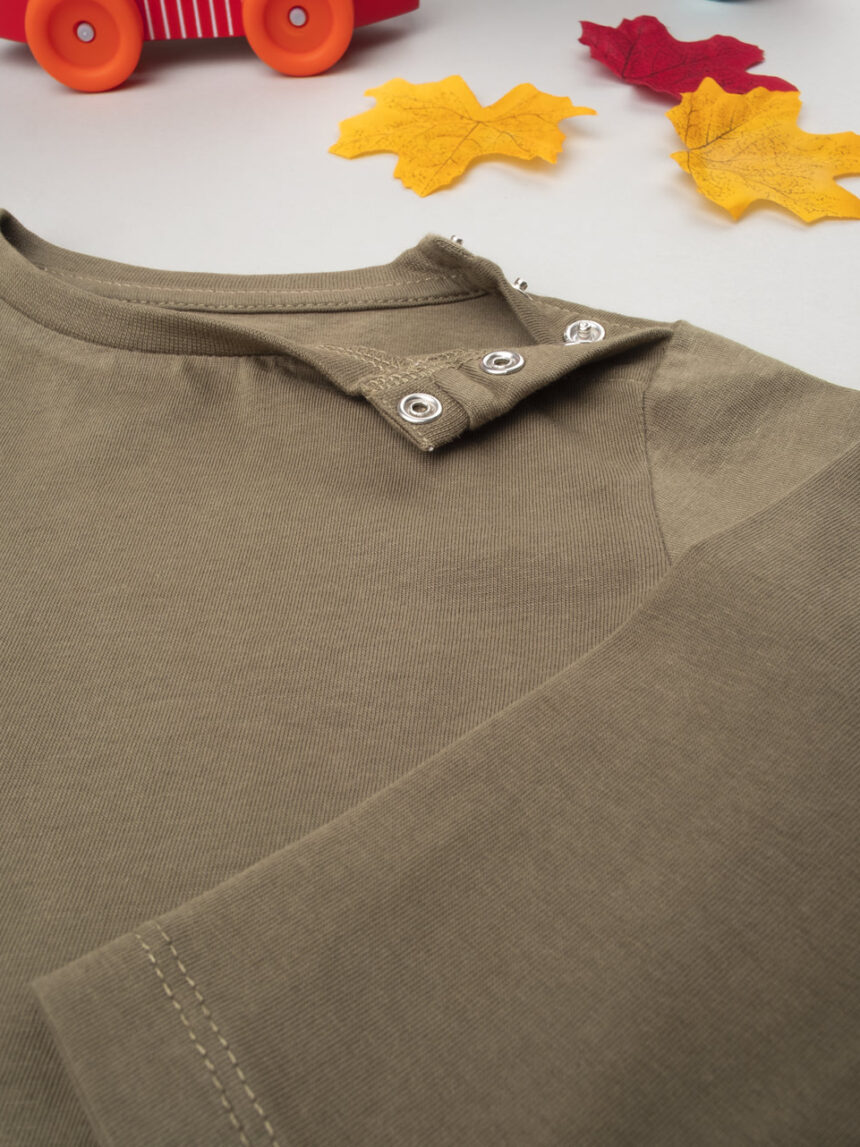 Camiseta marrom de manga comprida - Prénatal