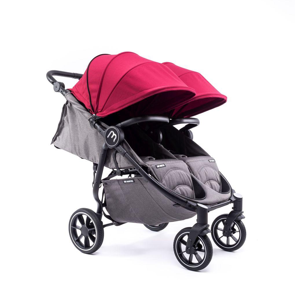 Silla gemelar easy twin 4 chasis preto con bordeaux pack cor - Baby Monsters