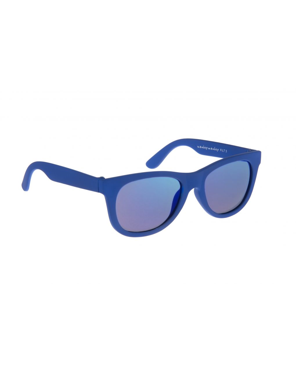 óculos de sol de borracha azul com lentes de espelho - Monkey Monkey