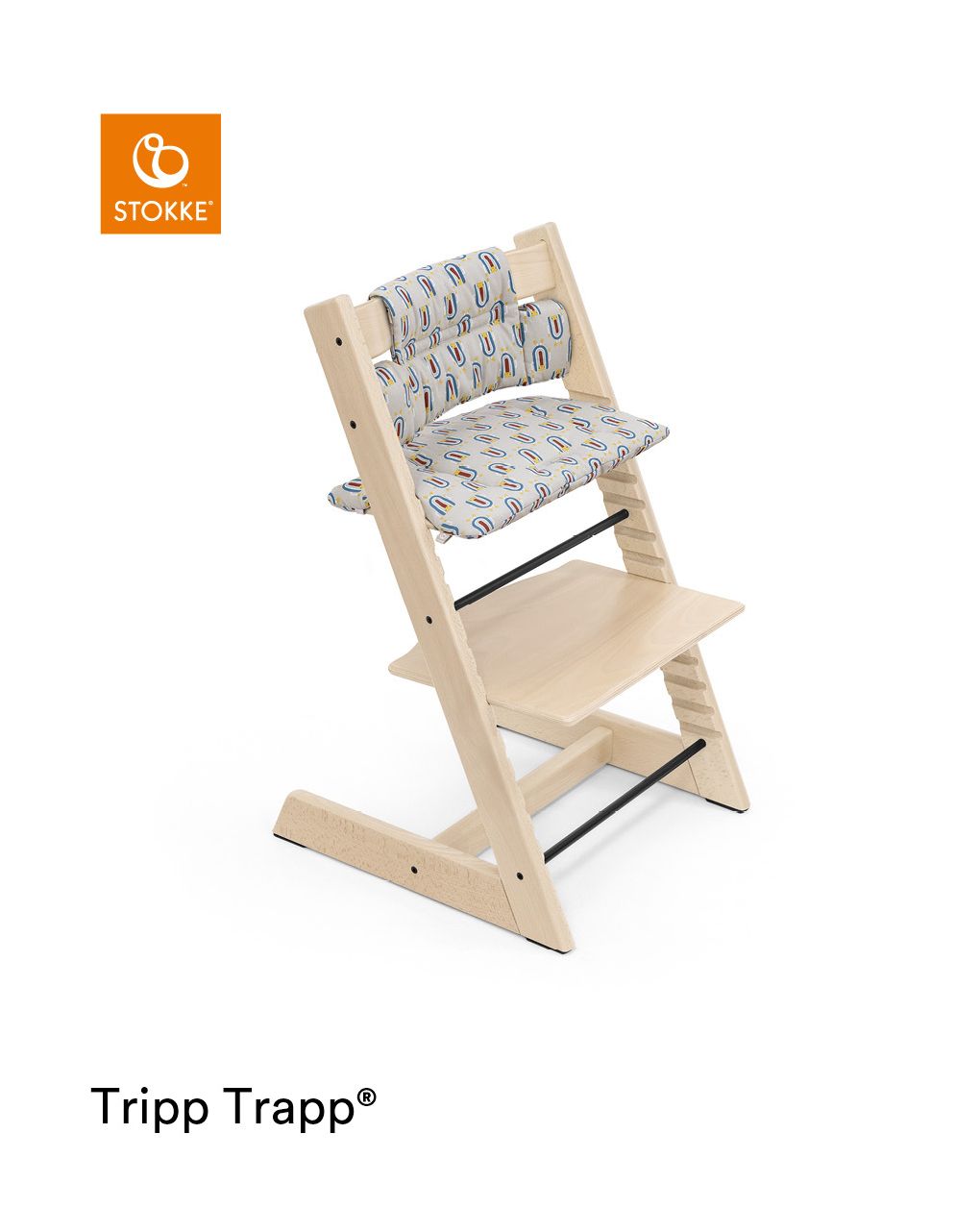 Almofada tripp trapp® classic robô cinza ocs almofada para cadeira alta, macia e abraços para seu bebê - Stokke