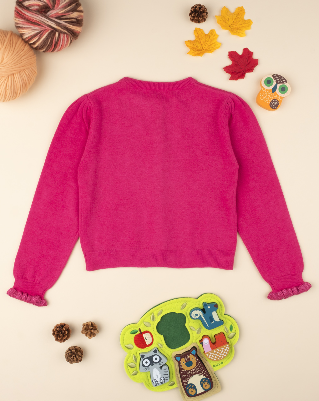 Suéter fúcsia tricot feminino cardigan - Prénatal