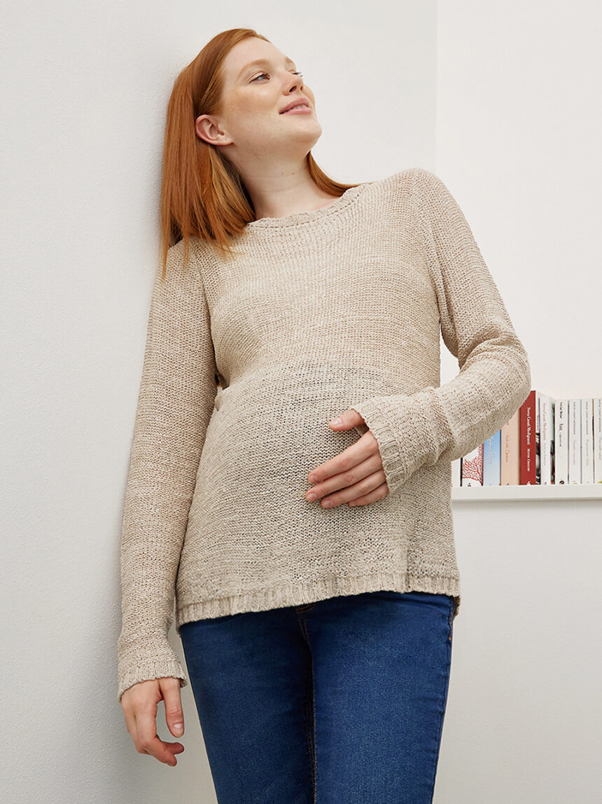 Suéter de malha para maternidade - Prénatal
