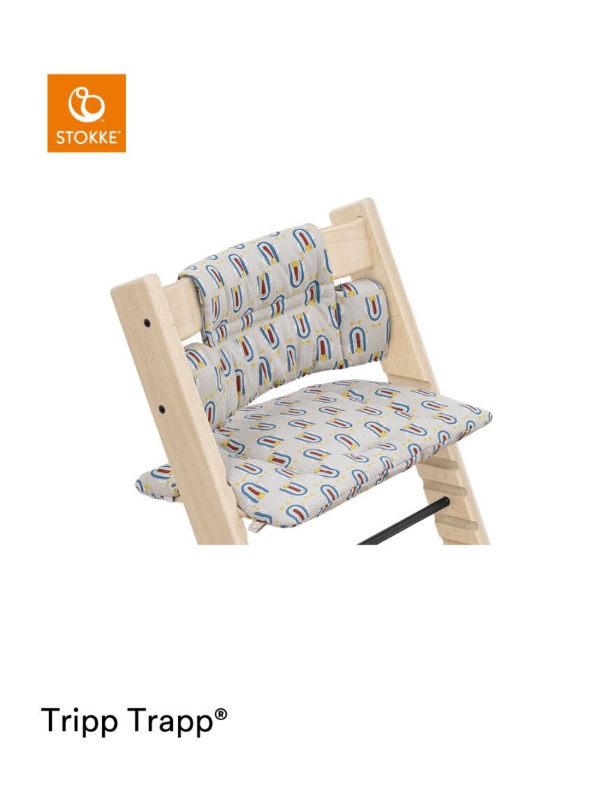 Almofada tripp trapp® classic robô cinza ocs almofada para cadeira alta, macia e abraços para seu bebê - Stokke