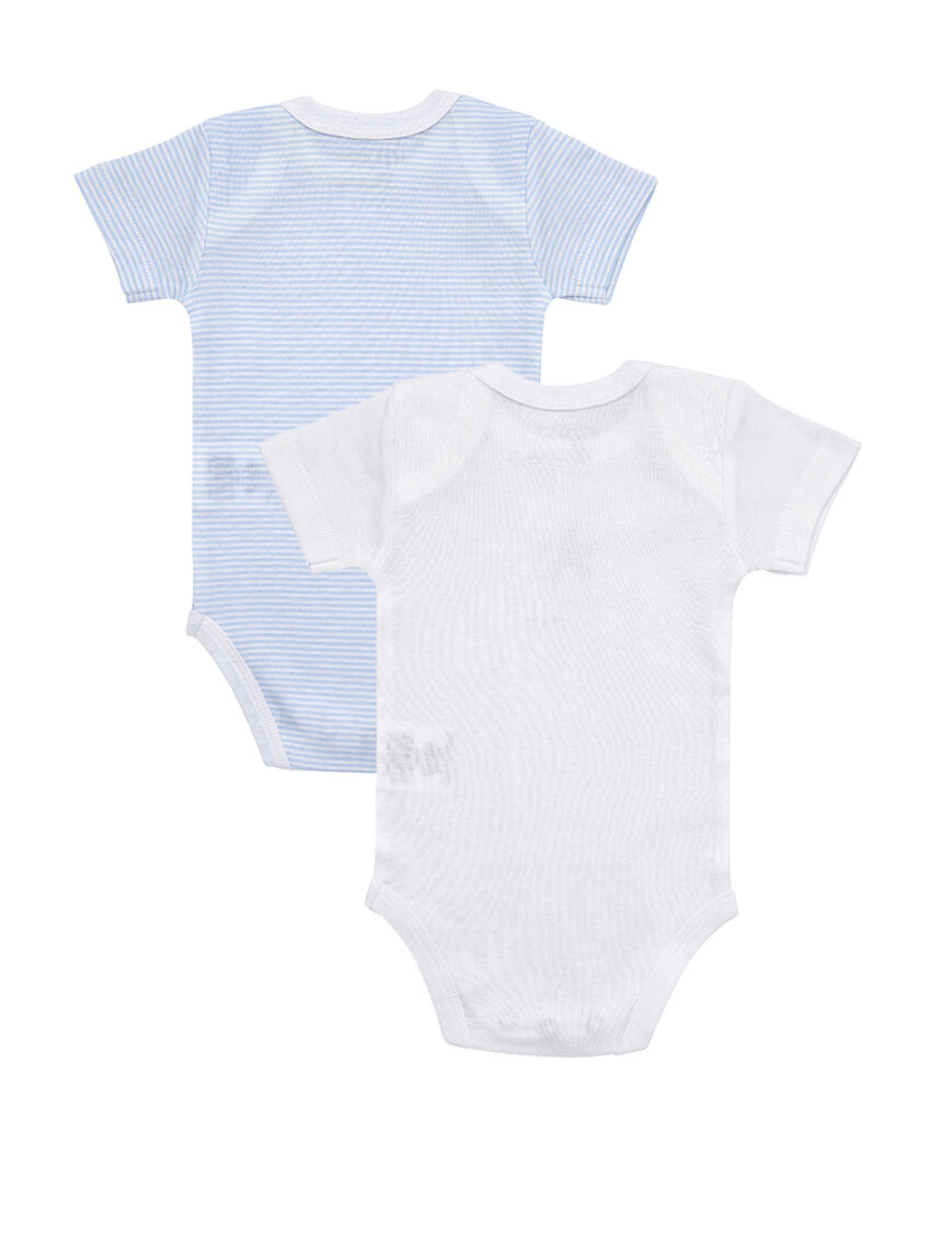 Corpos de manga curta pack x2 azul e branco - Prénatal, Prenatal 2