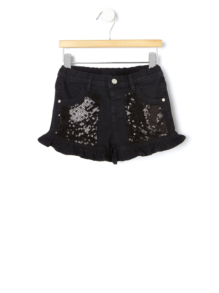 Calças pretas com sequins - Prénatal