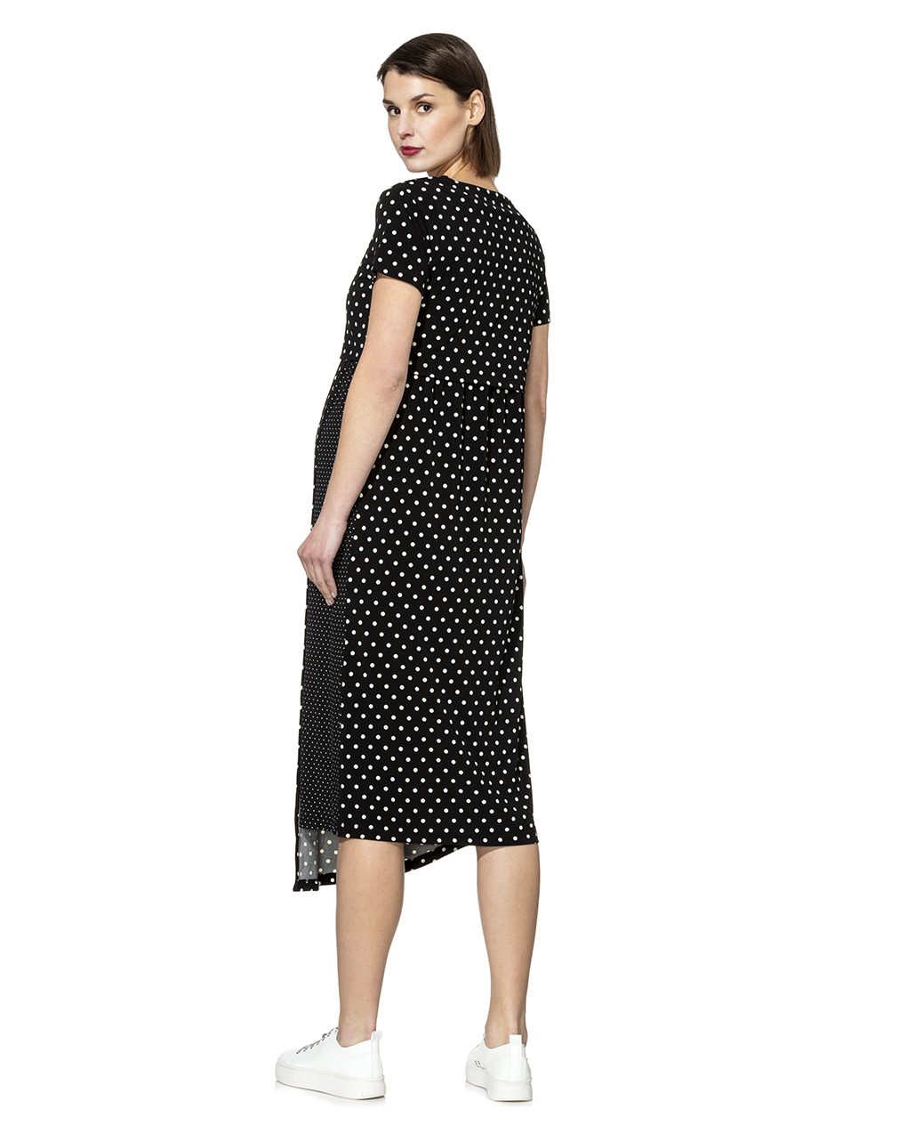 Vestido longo com impressão polka - Prénatal