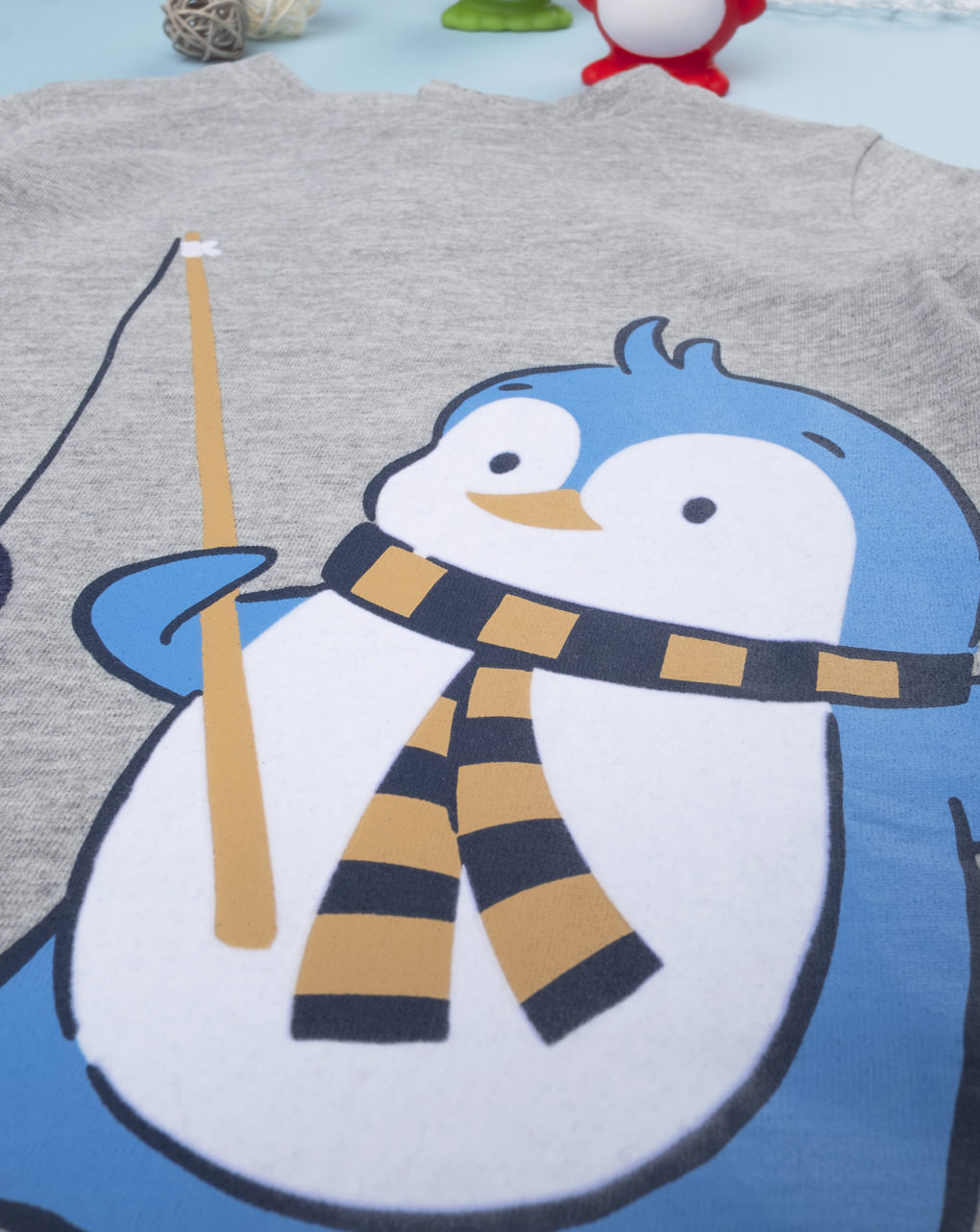 Camiseta masculina "pinguim fisher" - Prénatal