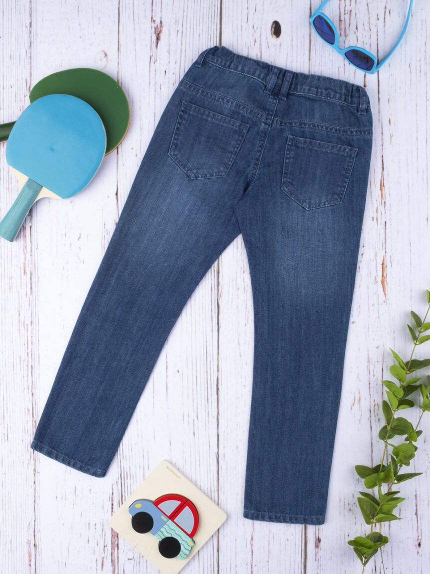 Garota jeans azul pantalone - Prénatal
