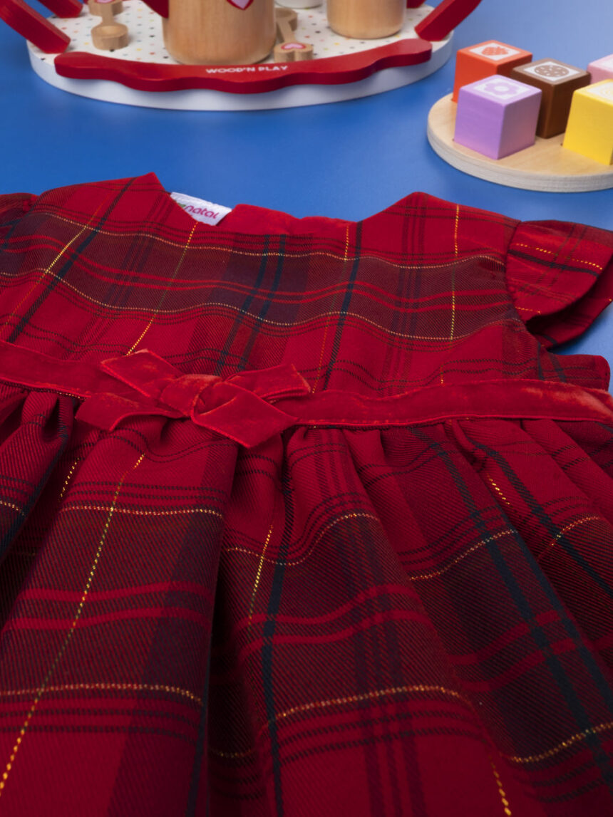 Conjunto de vestido escocês - Prénatal