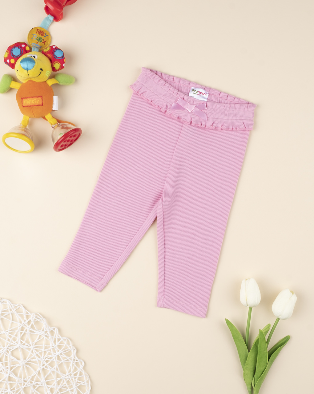 Pantalone costina menina rosa - Prénatal