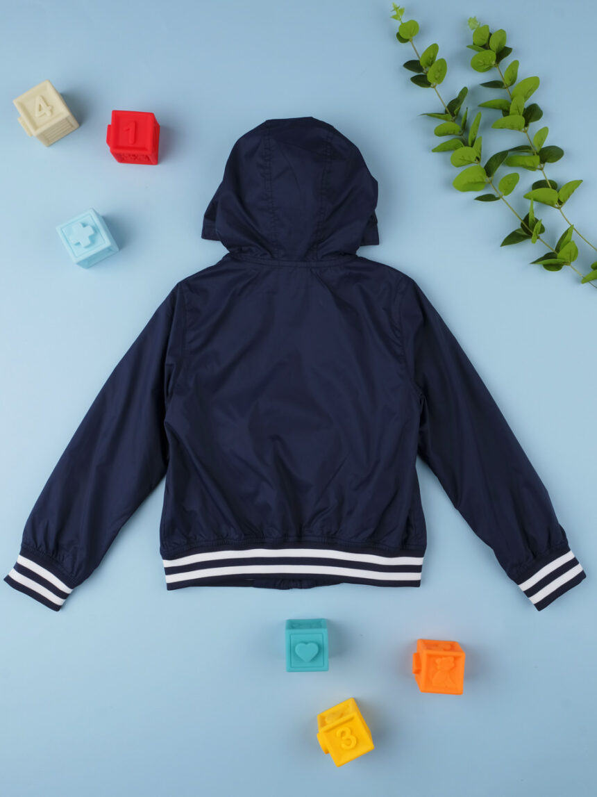 Jaqueta masculina azul à prova de vento - Prénatal