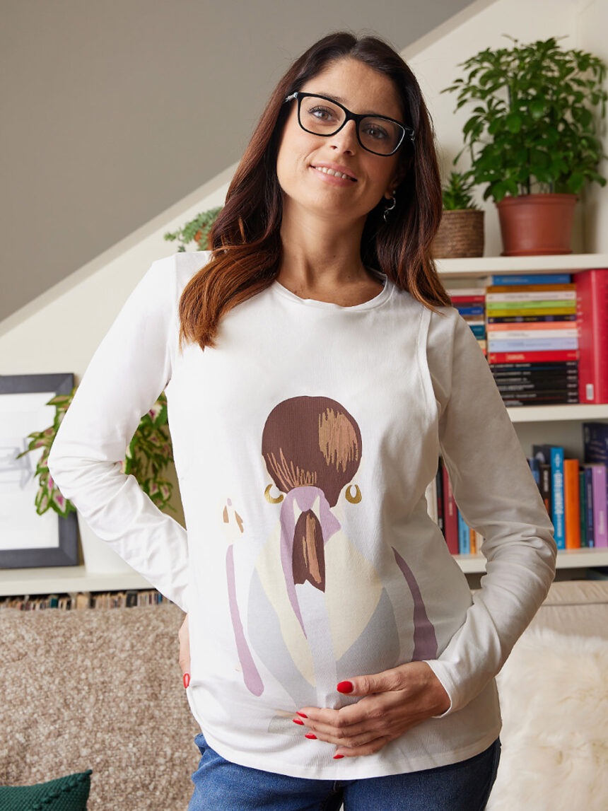 Camiseta de enfermagem materna com estampa - Prénatal