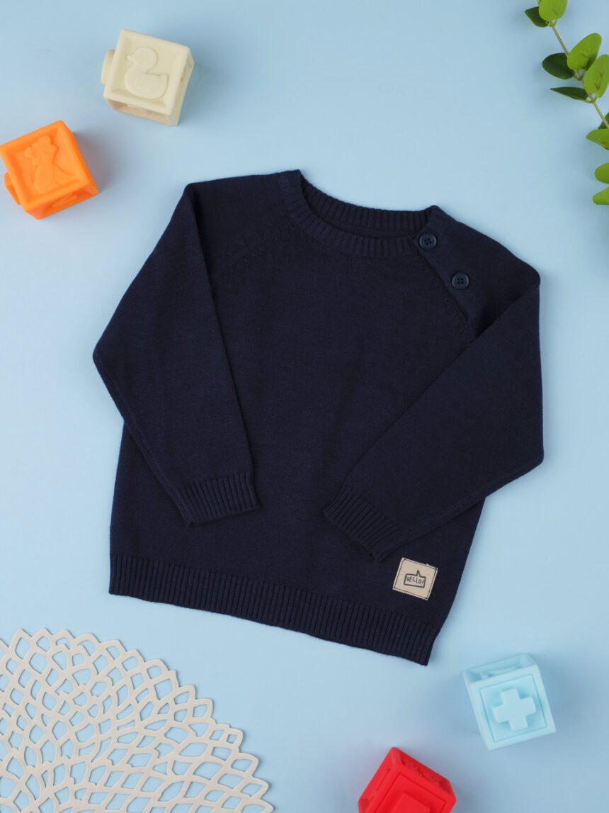 Suéter menino totalmente azul - Prénatal