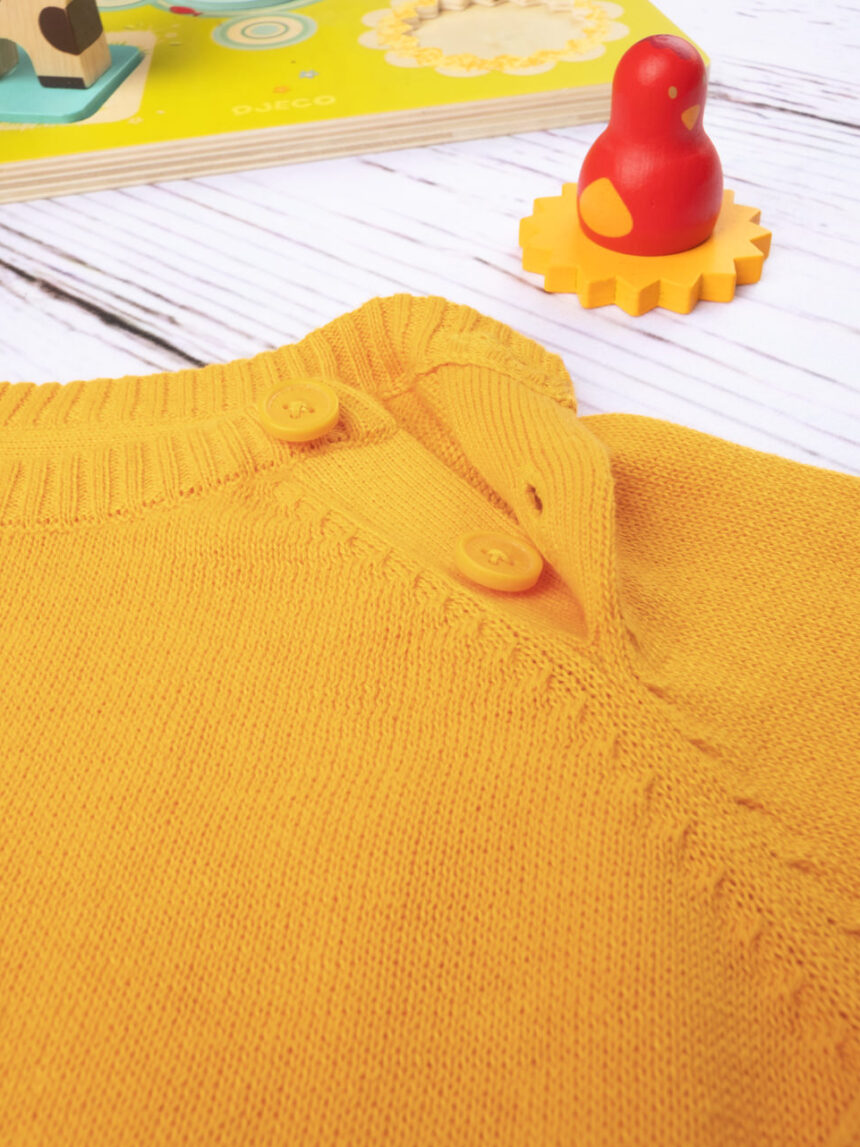 Suéter masculino laranja sólido - Prénatal
