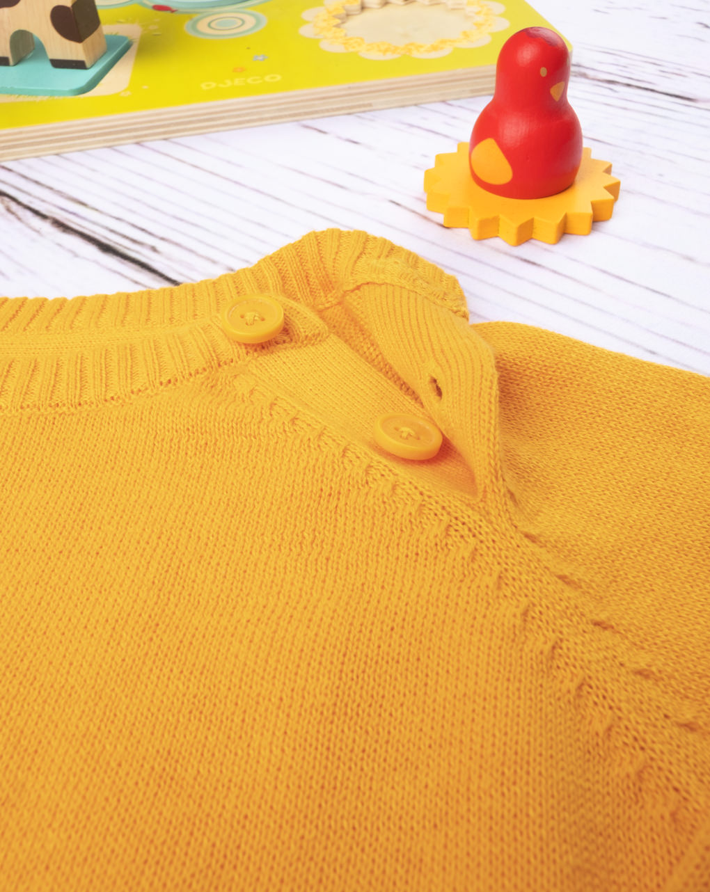 Suéter masculino laranja sólido - Prénatal