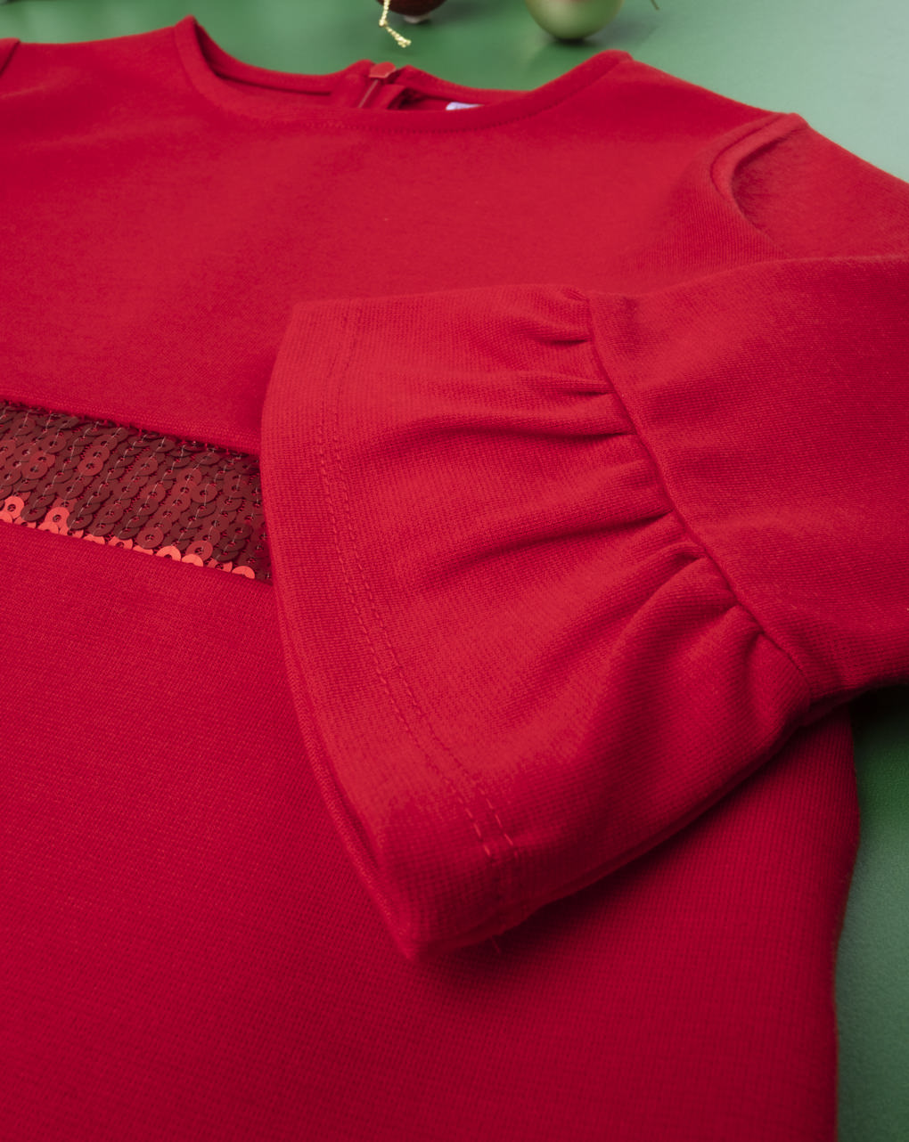 Vestido feminino de lantejoulas vermelhas - Prénatal