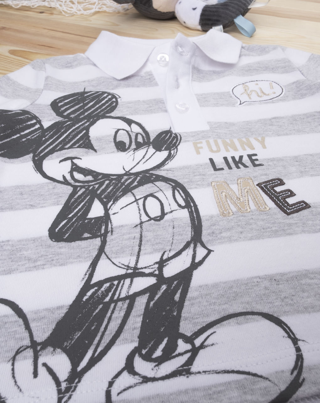 Camisa pólo listrada de menino "mickey mouse" - Prénatal