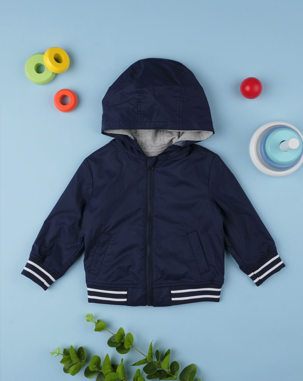 Jaqueta azul bebê menino à prova de vento - Prénatal