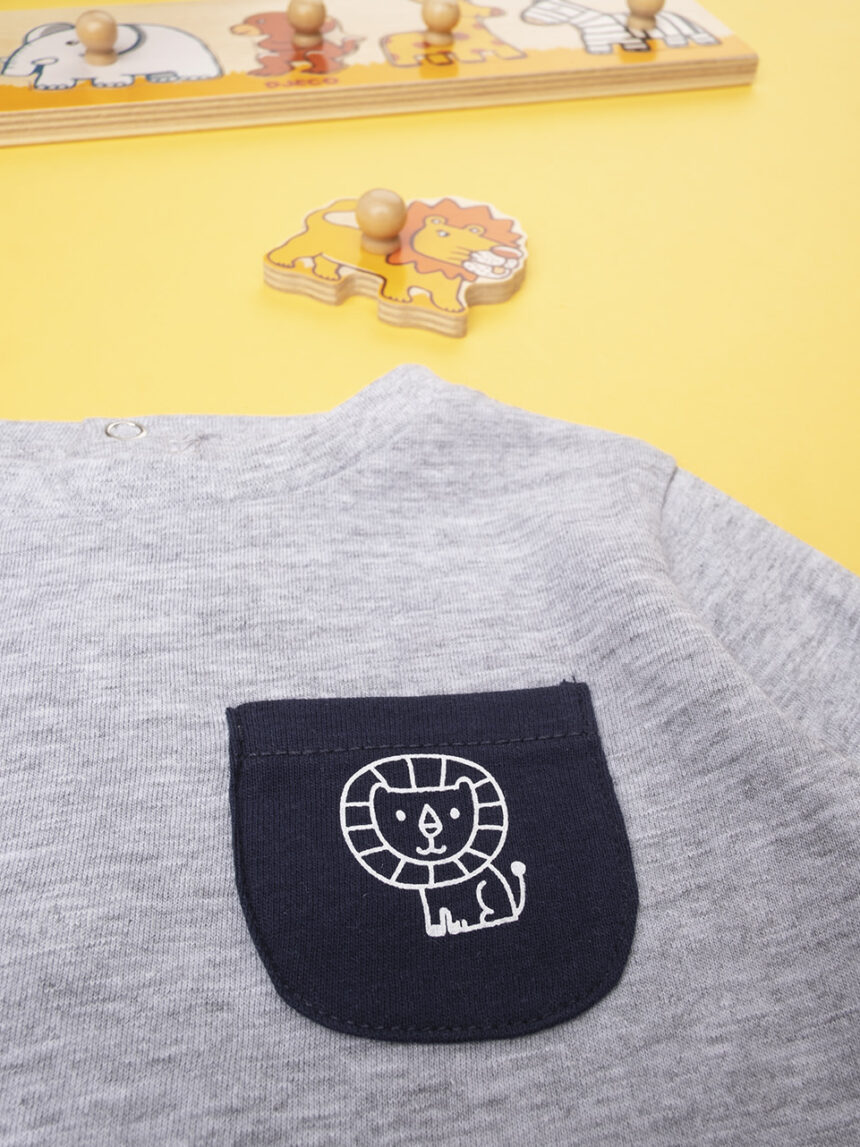 Camiseta menino "lion" cinza - Prénatal