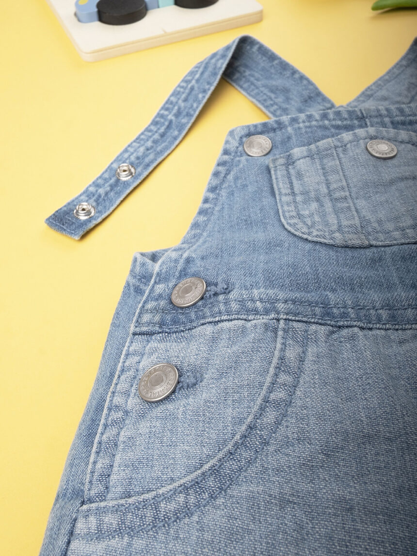 Macacão jeans curto para menino - Prénatal