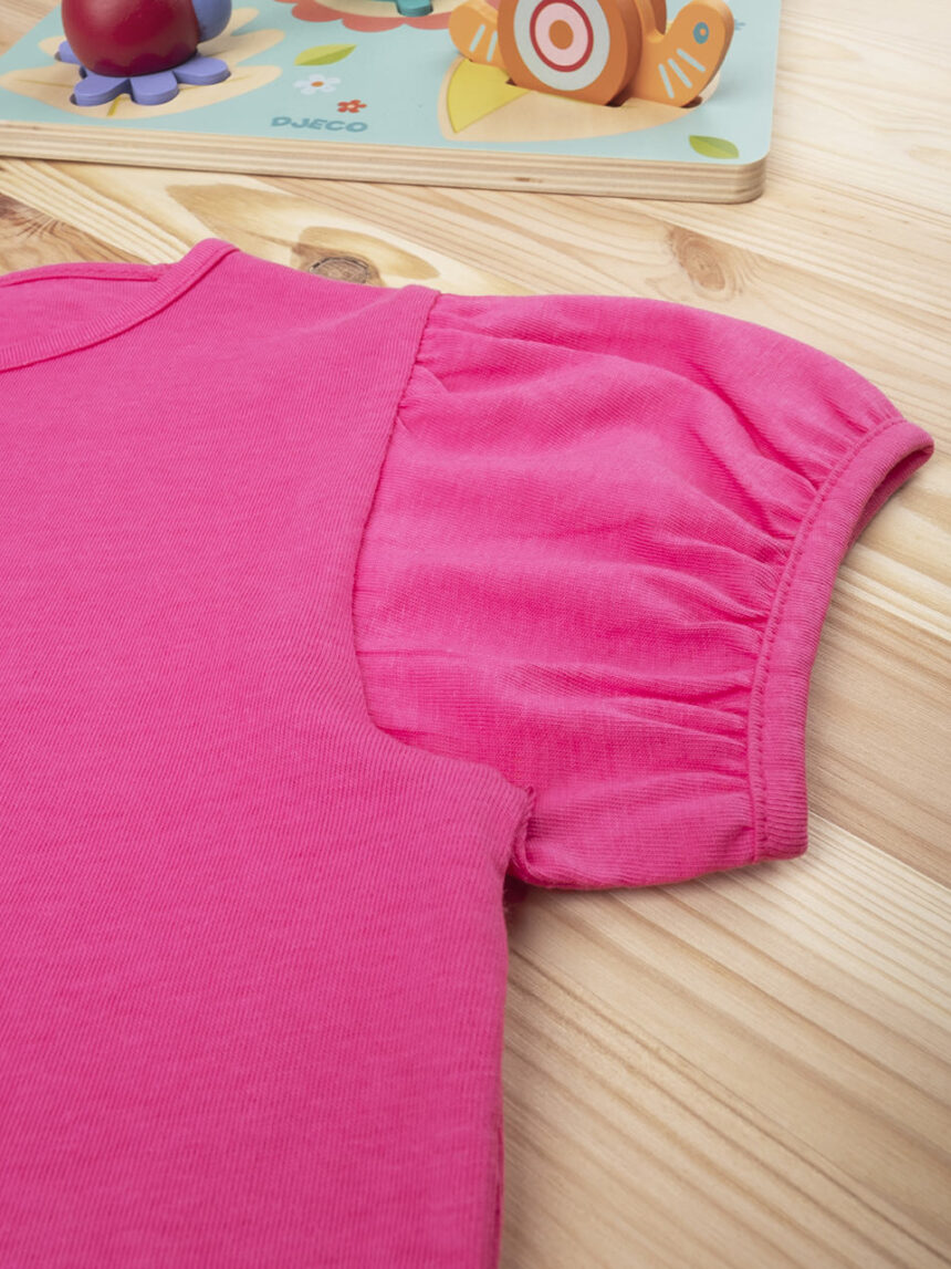 Camiseta menina rosa chocante - Prénatal