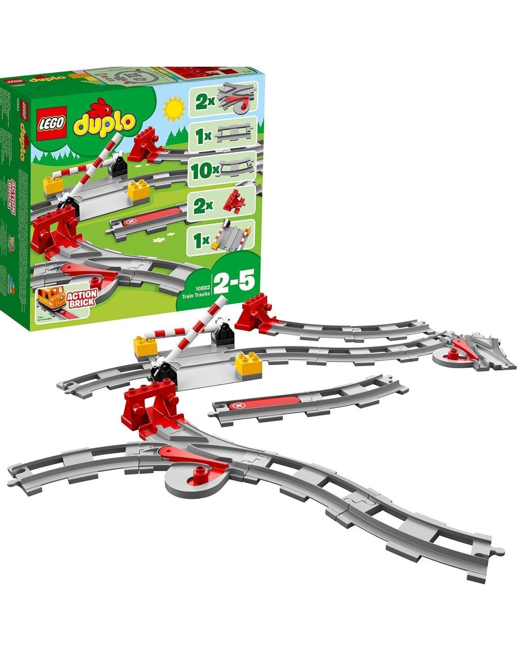 Trilhos da lego duplo - 10882 - LEGO Duplo