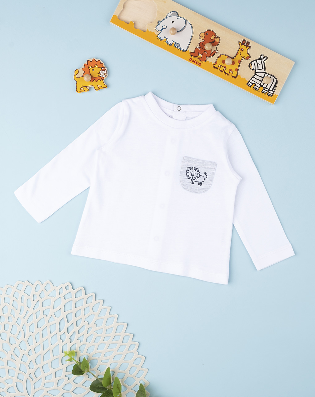 Camiseta menino "lion" branco - Prénatal