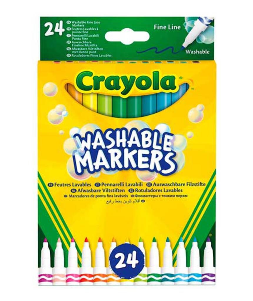 24 marcadores de pontos finos super laváveis - Crayola