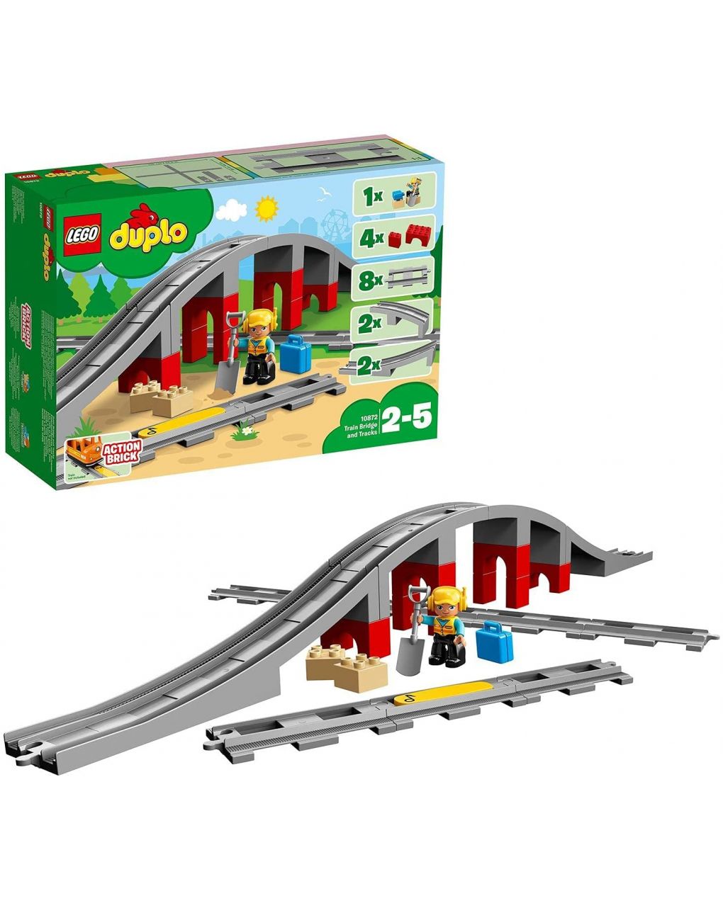 Ponte e trilhos de trem de lego duplo - 10872 - LEGO Duplo