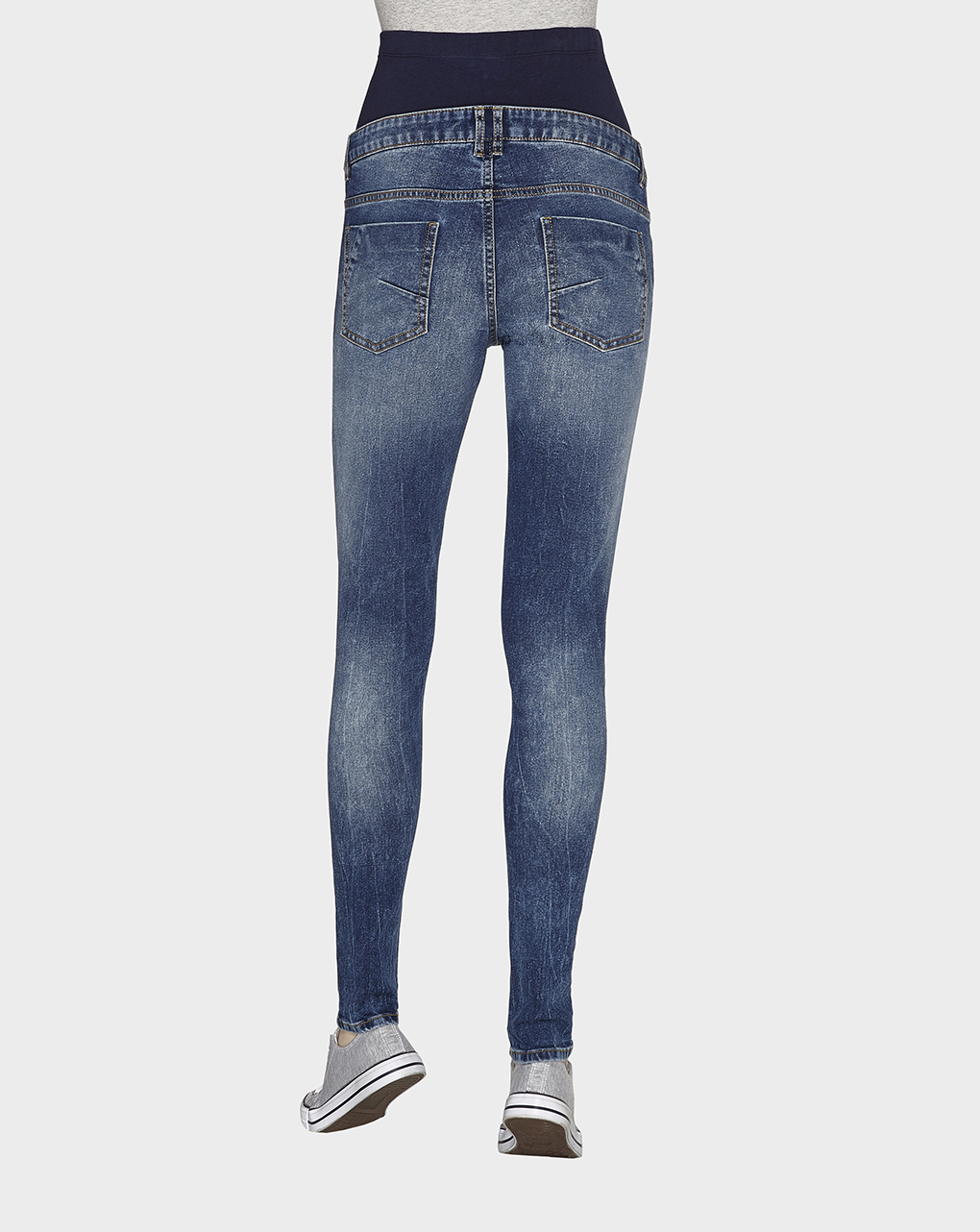 Calça jeans skinny efeito arruinado - Prénatal