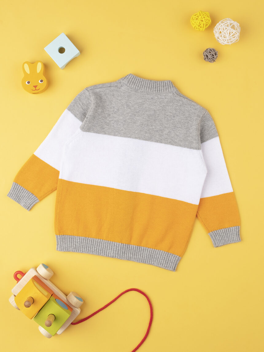 Cardigã de tricot de menino listrado - Prénatal