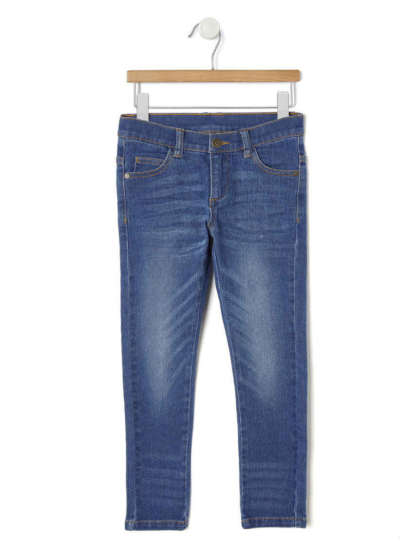 Calça jeans azul de cinco bolsos - Prénatal