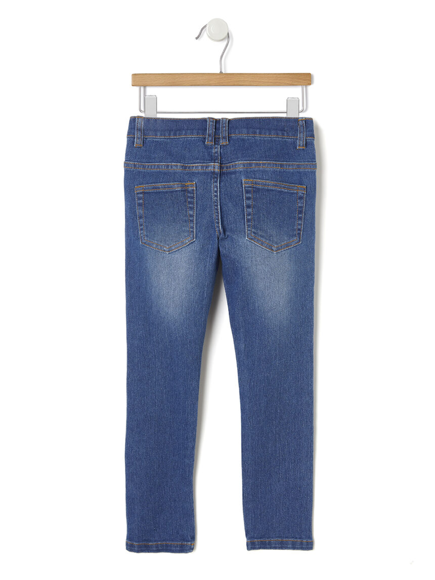Calça jeans azul de cinco bolsos - Prénatal