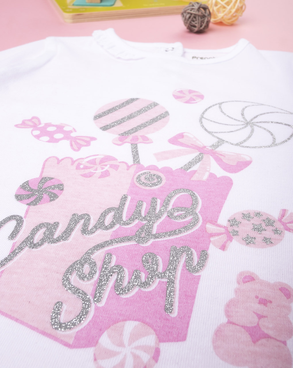 T-shirt menina "loja de doces" - Prénatal