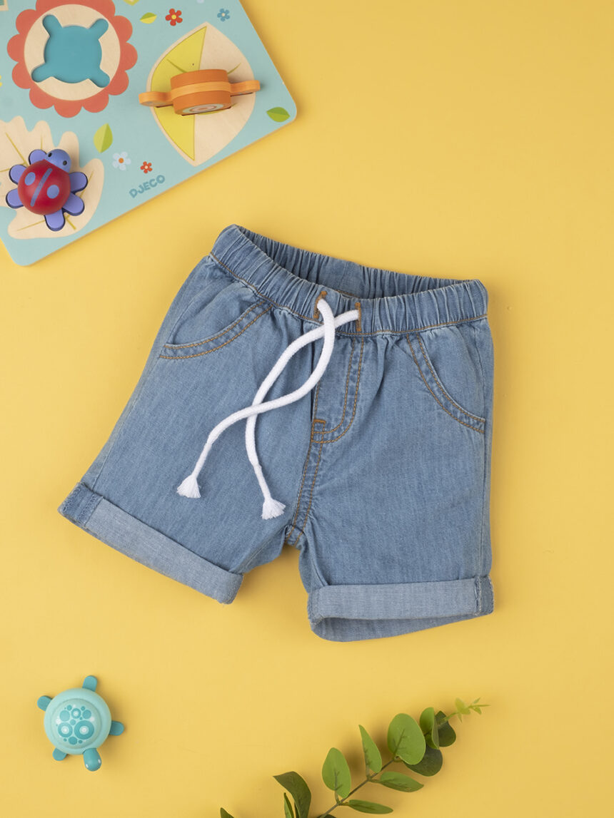 Shorts menino jeans claro - Prénatal