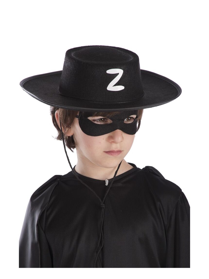 Chapéu de cavaleiro de criança preto em feltro - Carnival Toys