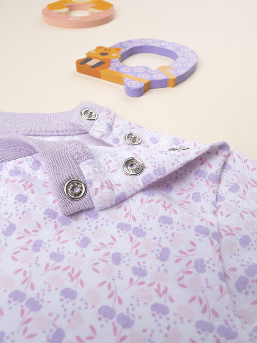 Menina pijama flor lilás - Prénatal