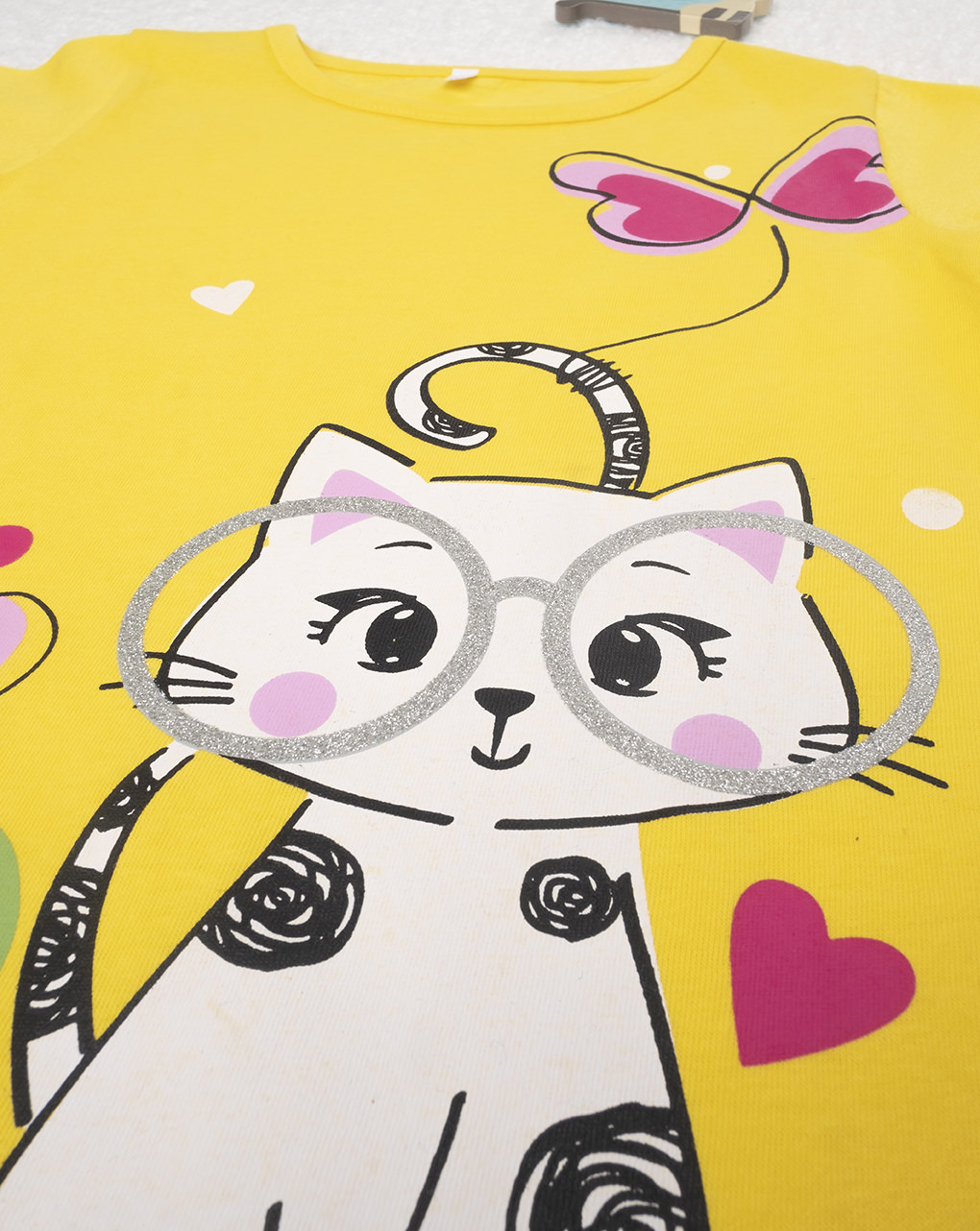 T-shirt menina "kitten and hearts" - Prénatal