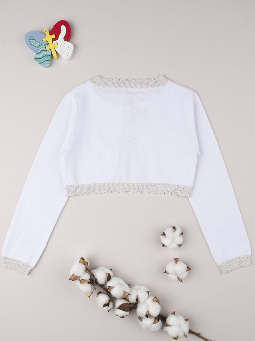 Cardigan tricot menina branca - Prénatal