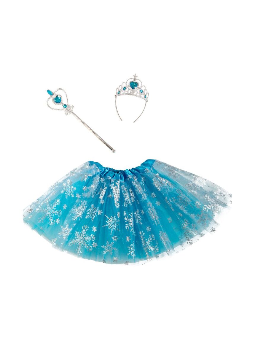 Conjunto de princesa de gelo (faixa de cabeça, saia e varinha) - Carnival Toys