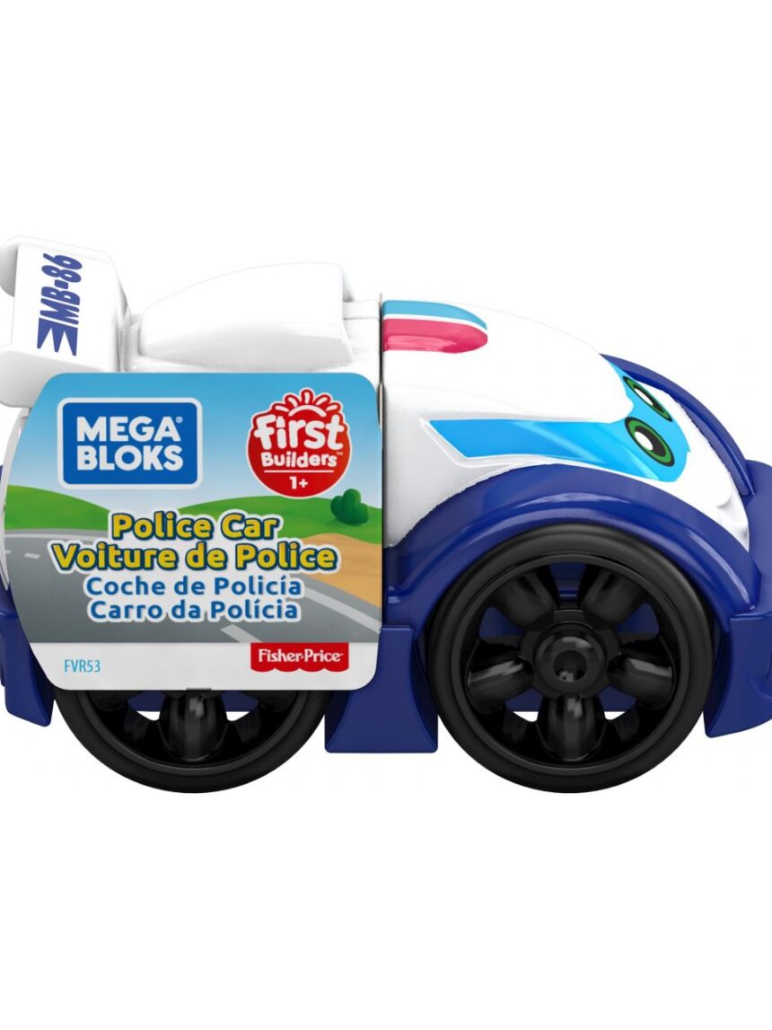 Mega blocos - montagem de veículos de primeiros pilotos com 3 blocos - Mattel