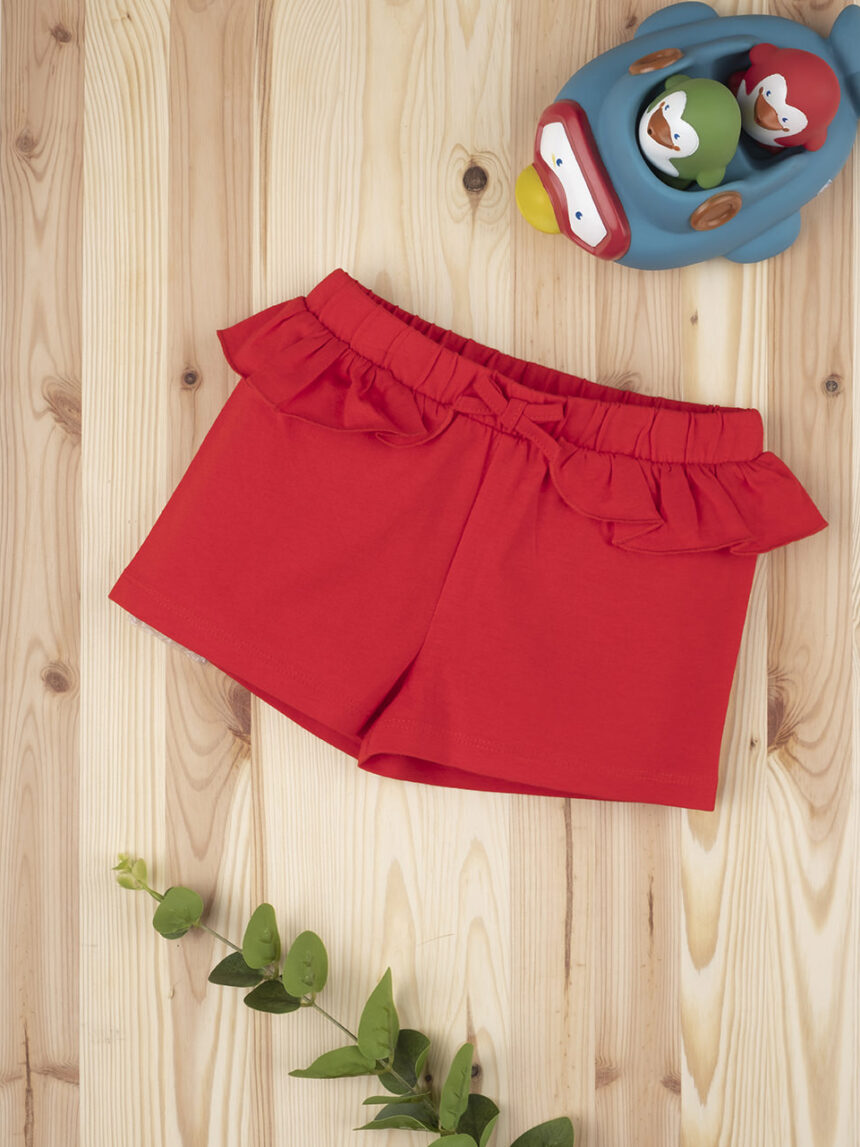 Shorts girl con rouch red - Prénatal