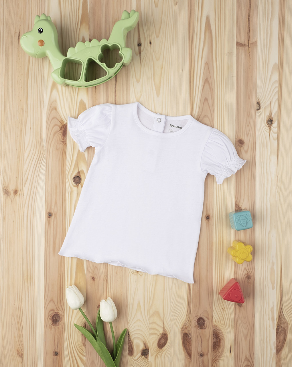 T-shirt girl total white - Prénatal
