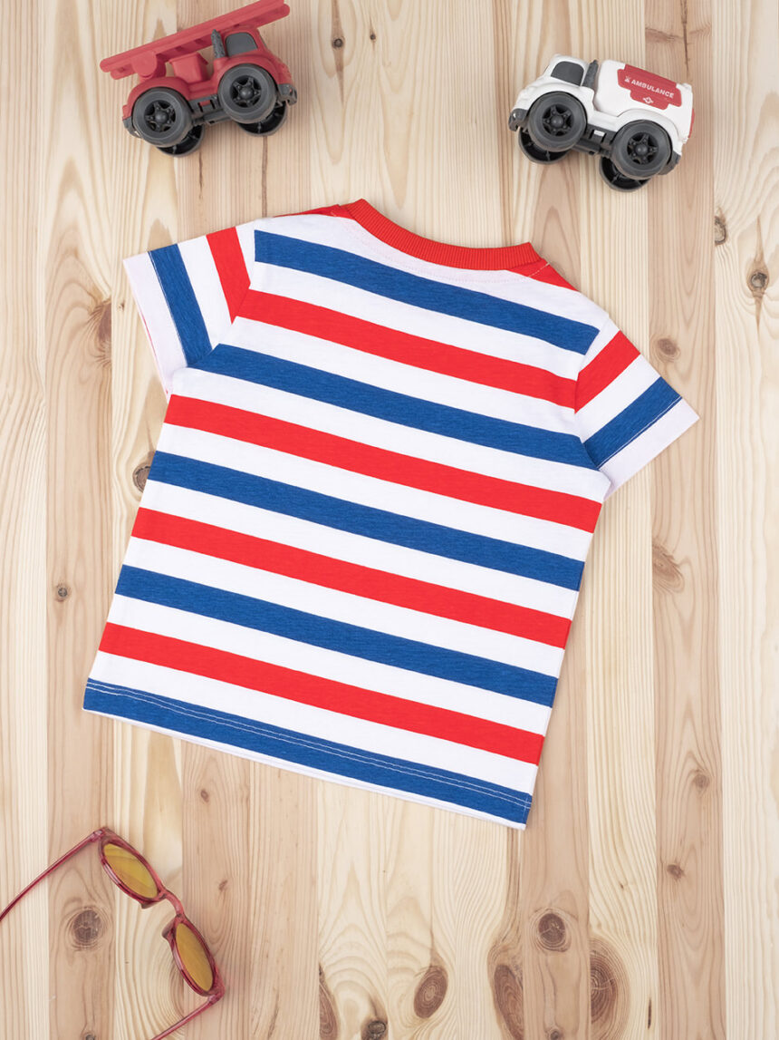 T-shirt boy red & blue - Prénatal