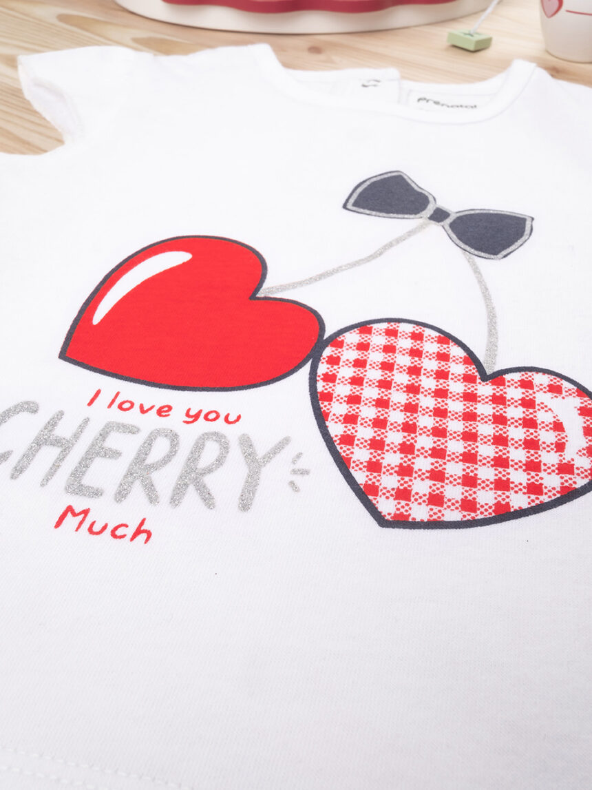 Camiseta "coração de cerejas" para menina - Prénatal