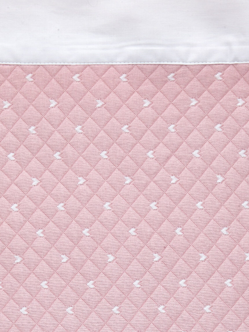 Cobertor de cama de verão rosa com borda branca - Prénatal